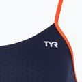 Women's one-piece swimsuit TYR Hexa Cutoutfit navy/orange 3