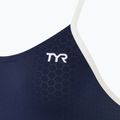 Women's one-piece swimsuit TYR Hexa Cutoutfit navy/white 3