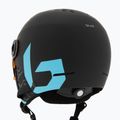 Children's ski helmet Bollé Quiz Visor Jr black/blue matte/orange gun 8