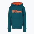 Children's Wilson Tennis Script Cotton PO Hoody blue WRA769219