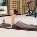 TREXO NBR 15 mm exercise mat with strap pink 14