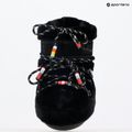 Women's snow boots Moon Boot Icon Low Faux Fur Beads black 9