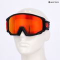 UVEX Athletic FM ski goggles black matt/mirror red orange clear 7