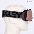 Oakley Flight Tracker L matte b1b forged iron/prizm rose gold iridium ski goggles 5