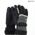 Reusch Outset R-Tex XT ski gloves black/black melange/neon green 11