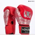 Top King Muay Thai Power Snake red/silver boxing gloves 7