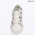 KARL LAGERFELD women's Kapri Twin Nft Graffiti white leather w/black shoes 9