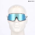 Tifosi Rail Race Clarion matte white/clarion blue/clear sunglasses 8