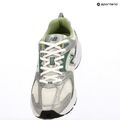 New Balance 530's silver metallic/mallard green shoes 9
