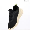 Calvin Klein women's shoes YW0YW01855 Eva Runner Sock Mg Tech Mix black/pistachio/white jade 9