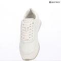 Calvin Klein Women's Shoes HW0HW02574 Runner Lace Up Mono Pu Triple Bright White 9