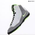 Nike Inflict 4 football wrestling shoes grey/lime blast/anthracite/white 9