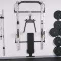XTREXO Mercury wall cage with bench and plate rack black 17