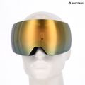 Red Bull SPECT Chute ski goggles black/brown with gold mirror/cloudy snow 6