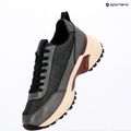Women's shoes Calvin Klein HW0HW02999 Hike Runner Organza Met Leather gun metal/bordeaux 9