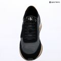 Men's shoes Calvin Klein HM0HM02212 Retro Runner Bans Leather Suede black/iron gate/amber gold 9