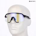 Sunglasses 100% S3 LE gloss black/purple flash mirror photochromic 8
