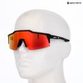 100% Speedcraft SL soft tact black/hiper red multilayer mirror sunglasses 5