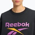 Women's Reebok Identity Big Logo Fleece Crew black/purple rave/electric amber sweatshirt 4