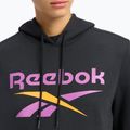 Women's Reebok Identity Big Logo Fleece sweatshirt black/purple rave/electric amber 4