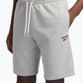 Men's training shorts Reebok Identity Small Logo Fleece medium grey heather/vector red 4