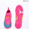 Children's football boots PUMA Future 9 Match TT + Mid Jr poison pink/puma wht/sun stream/bright aqua/puma blk 14