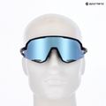 100% Slendale matte black/hyper blue multilayer mirror sunglasses 5