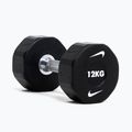 Chrome dumbbell Nike Strength Pro Urethane Dumbbell 12 kg black/white 6