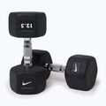 Rubber-coated dumbbell Nike Strength Hex Dumbbell 12,5 kg black/white
