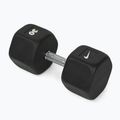 Rubber-coated dumbbell Nike Strength Hex Dumbbell 30 kg black/white