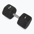 Rubber-coated dumbbell Nike Strength Hex Dumbbell 32,5 kg black/white