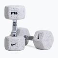 Rubber-coated dumbbell Nike Strength Grind Hex Dumbbell 12,5 kg wolf grey 5