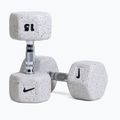 Rubber-coated dumbbell Nike Strength Grind Hex Dumbbell 15 kg wolf grey 5
