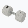 Rubber-coated dumbbell Nike Strength Grind Hex Dumbbell 20 kg wolf grey
