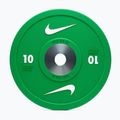 Bumper weight Nike Strength Pro Urethane Bumper Plates 10 kg green/white