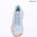 Women's volleyball shoes Mizuno Wave Lightning Elite blue finch/white/lava orange 9