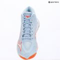 Women's volleyball shoes Mizuno Wave Lightning Elite Mid blue finch/whitelava orange 15