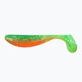 Rubber bait Relax Hoof 2.5 Laminated 4 pcs orange transparent lime-silver glitter BLS25