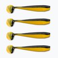 Relax Kingshad 4 Laminated rubber lure 4 pcs black-yellow KS4