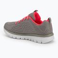 Women's shoes SKECHERS Graceful Get Connected gray/coral 3