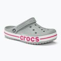 Crocs Bayaband Clog slides light grey/candy pink 2