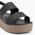 Women's sandals Crocs Brooklyn Low Wedge black/mushroom 7