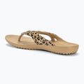 Women's Crocs Kadee II Leopard/gold flip flops 3