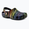 Women's Crocs Classic Seasonal Printed zebra rainbow slides 2
