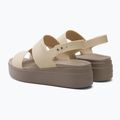 Women's Crocs Brooklyn Met Low Wedge metal champagne sandals 3