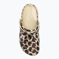 Women's Crocs Classic Platform Animal Remix slides bone/leopard 6