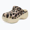 Women's Crocs Classic Platform Animal Remix slides bone/leopard 8
