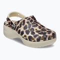 Women's Crocs Classic Platform Animal Remix slides bone/leopard 9