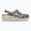 Women's Crocs Classic Platform Animal Remix slides bone/leopard 10
