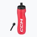 Water bottle with straw CCM 900 ml red